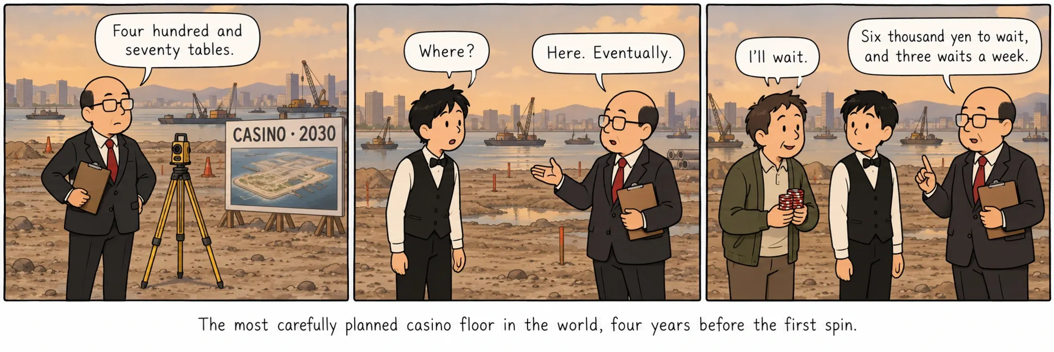 La sala de casino mejor planificada del mundo, cuatro años antes de la primera tirada.