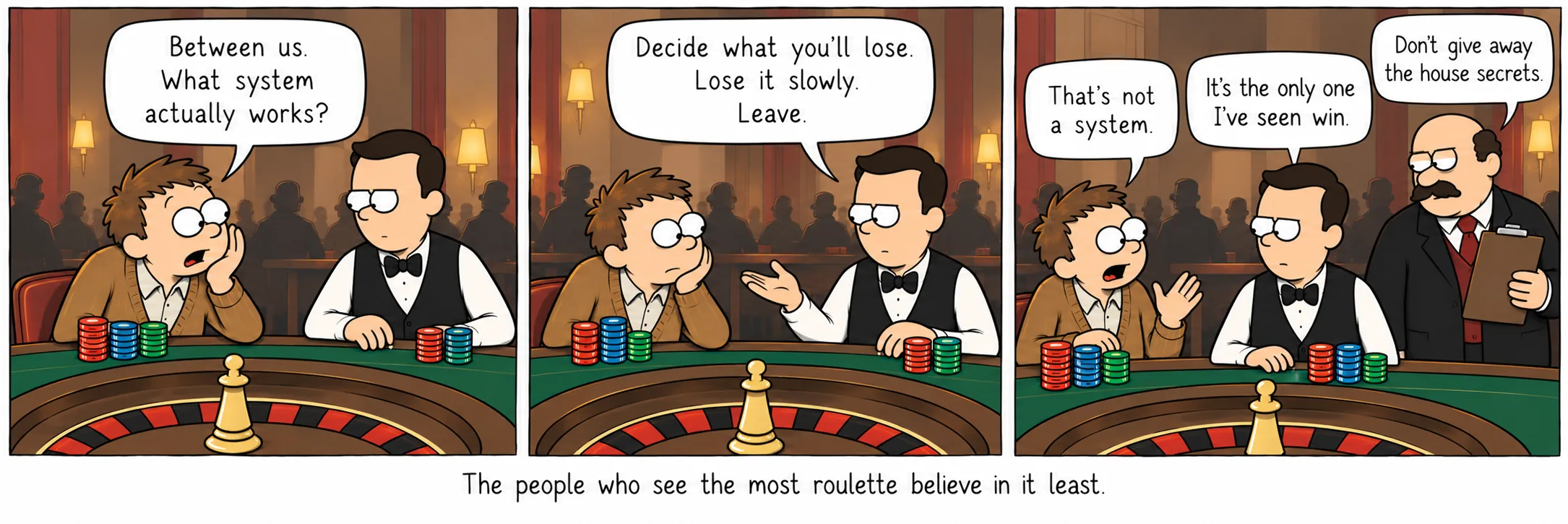 Los que más ruleta ven son los que menos creen en ella.