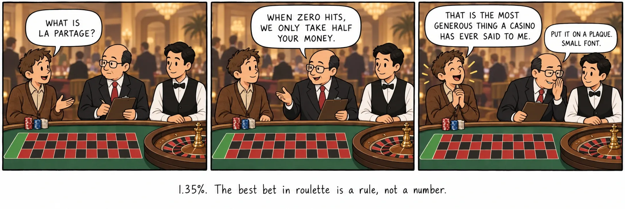 1,35%. La mejor apuesta de la ruleta es una regla, no un número.