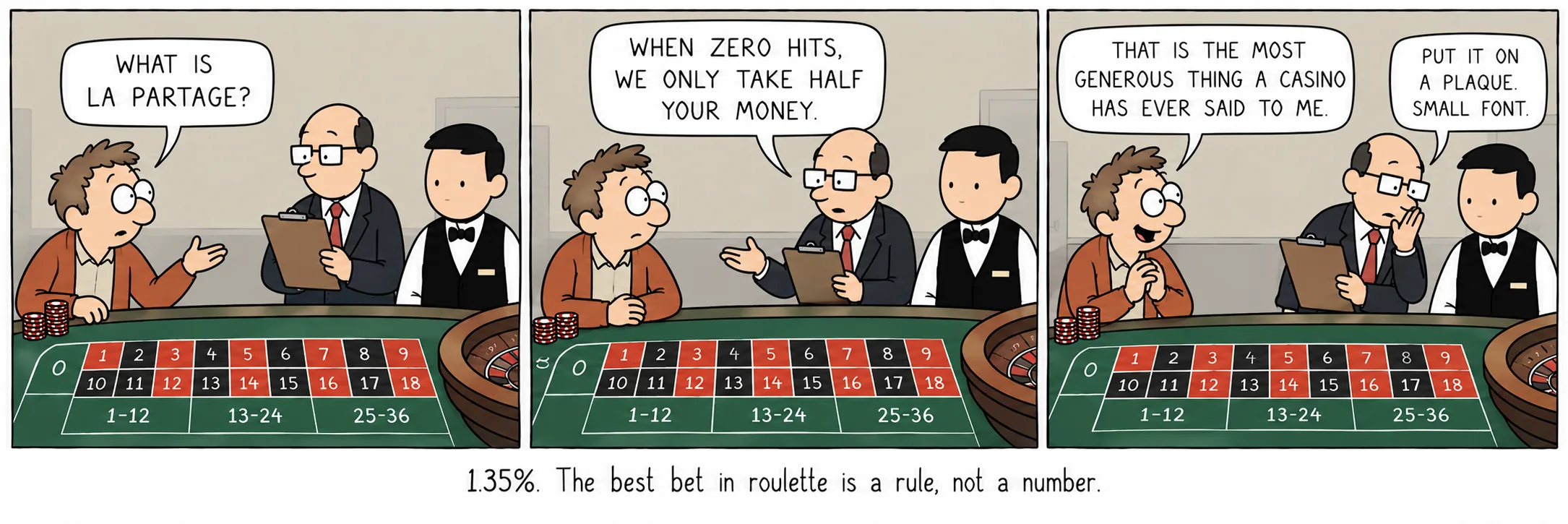 1,35%. La mejor apuesta de la ruleta es una regla, no un número.
